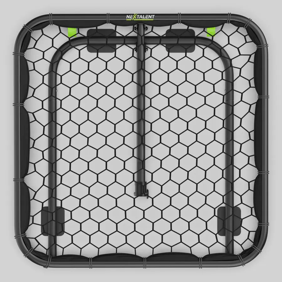 NEXTALENT Fußball Rebounder zusammengeklappt für platzsparende Lagerung